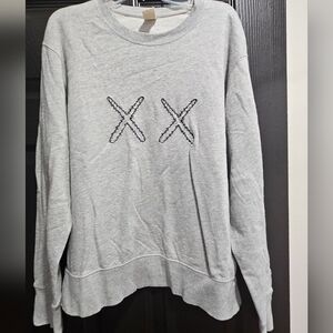 Gray Women's Uniqlo Sweater with XX Sesame Street Design